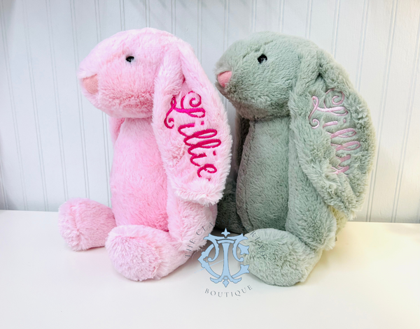 Monogrammed Bunny, Easter Bunny, Personalized Bunny Rabbit, Personalized Baby Gift, Personalized Stuffed Animal, Personalized Bunny