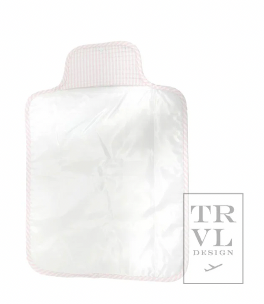 TRVL Quilted Changing Mat - Changing Pad Pimlico Stripe Pink