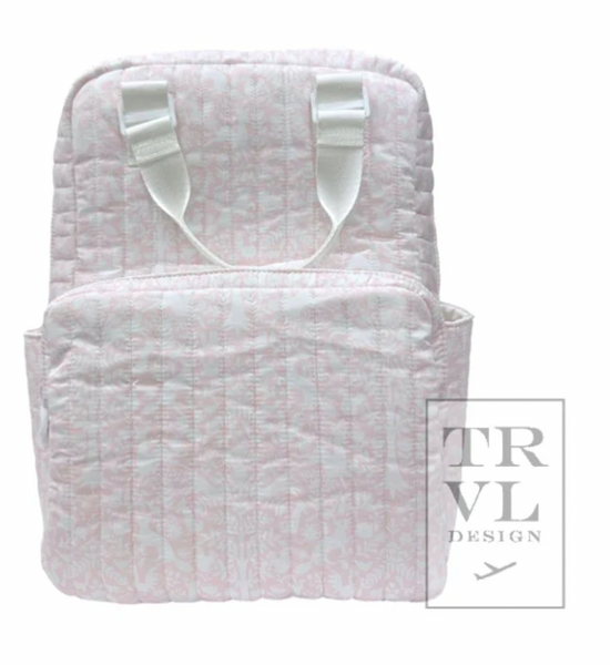 TRVL Quilted All You Need Bag - Diaper Bag Woodland Pink