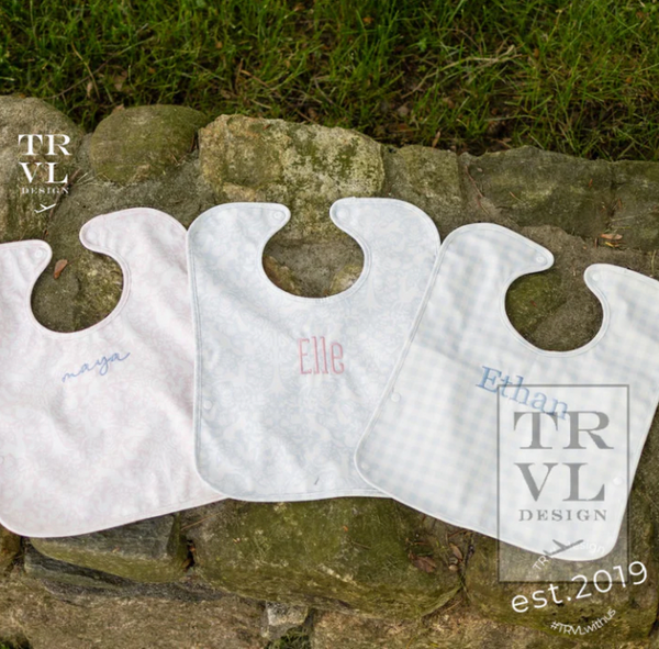 TRVL Best Bib - Bunny Toile Green
