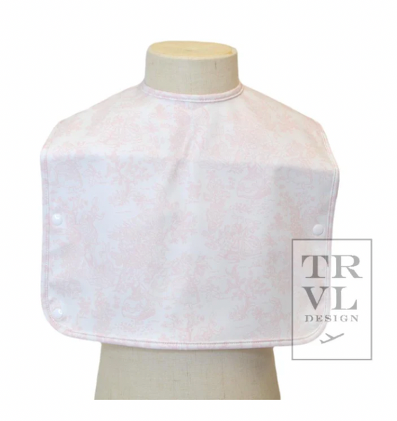 TRVL Best Bib - Bunny Toile Pink