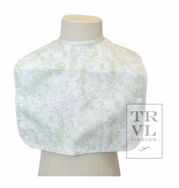 TRVL Best Bib - Bunny Toile Green