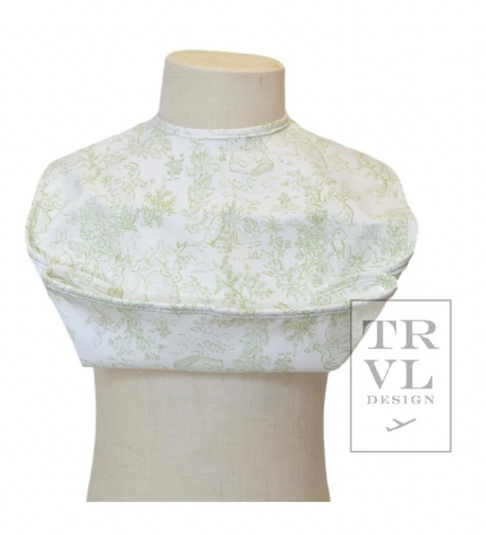 TRVL Best Bib - Bunny Toile Green
