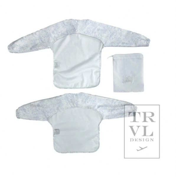 TRVL Perfect Smock - Bib Bunny Toile Blue