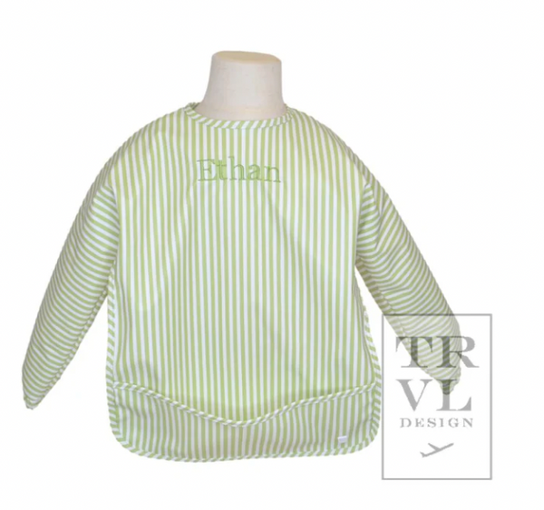 TRVL Perfect Smock - Bib Pimlico Stripe Green