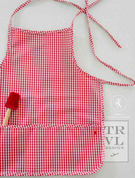 TRVL Apron - Gingham Red