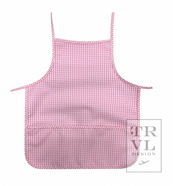 TRVL Apron - Gingham Pink