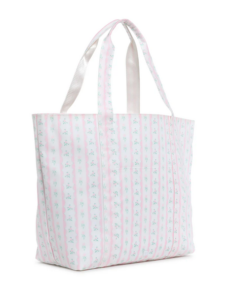 TRVL Jumbo Tote - Ribbon Floral Pink