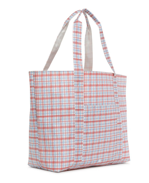 TRVL Jumbo Tote - Classic Plaid Red